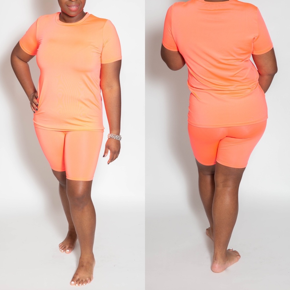 Women’s 2 Piece Biker Short Set